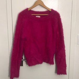 Lou &Grey pink fuzzy sweater